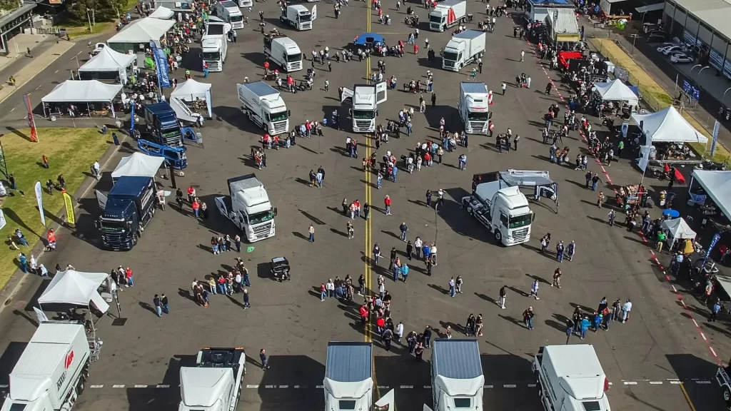 Australian truck show with crowds and displays