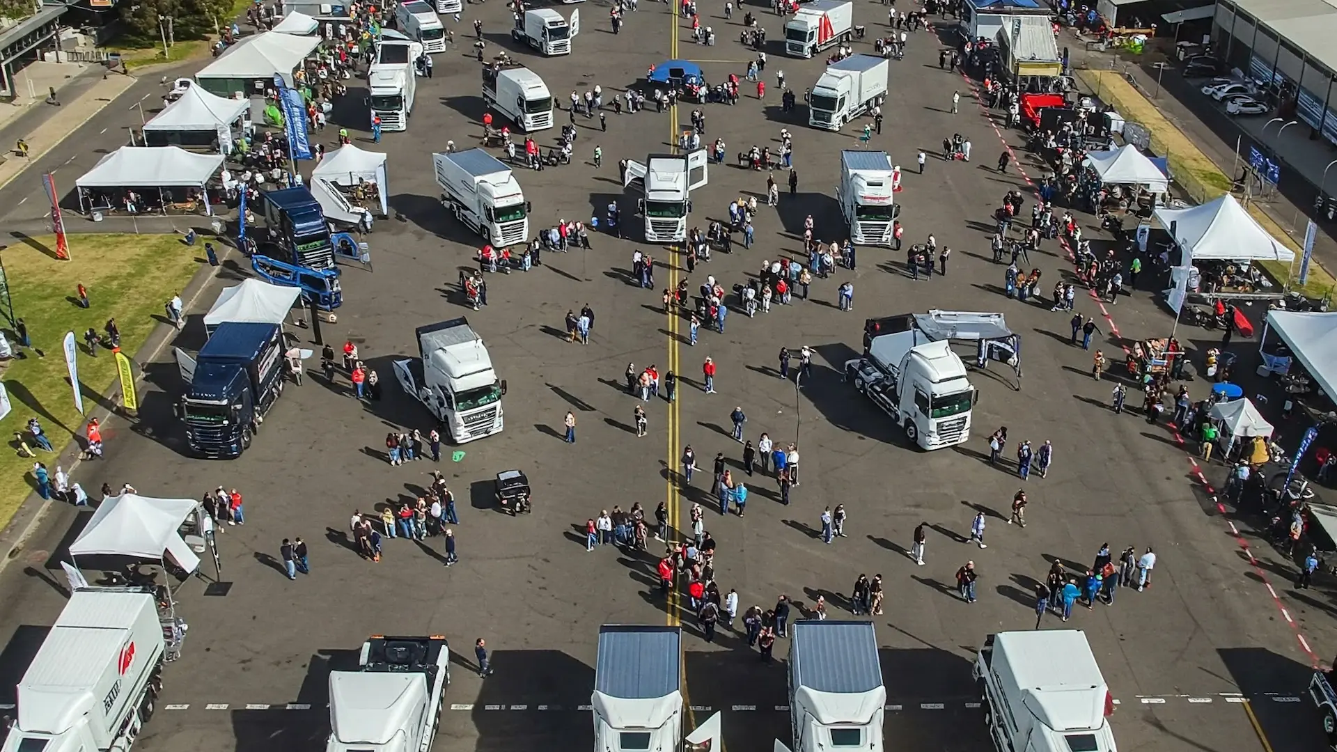 Australian truck show with crowds and displays